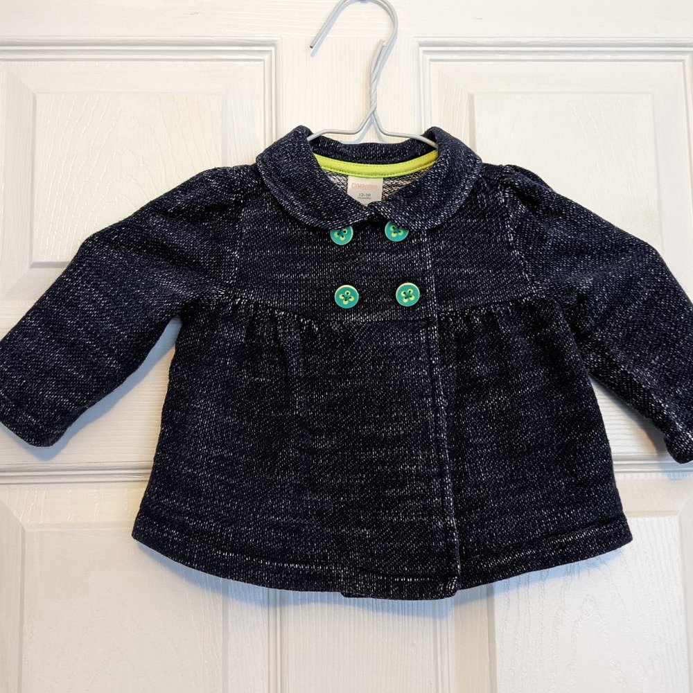 Gymboree Girl's Double Breasted Knit Swing Pea coat 12-18m